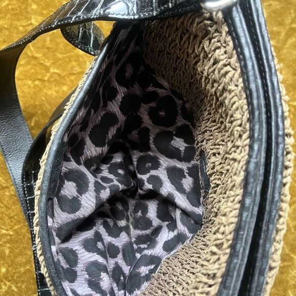 Brighton Leather & Weave Bag 12 width 10 Height 2 Depth - Picture 6 of 7